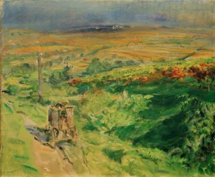 Paysage palatin avec cuve à vin