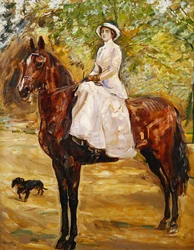 Dame en robe de cheval blanc, 1910