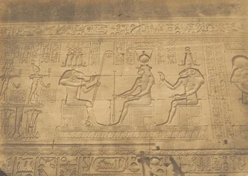 Bas-reliefs de la façade du Temple de Dendérah Tentyris, 1849-50