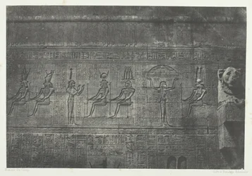 Grand Temple de Dendérah Teutyres, Sculptures de la Façade Postérieure, Haute-Égypte, 1849-51