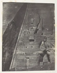 Ibsamboul, Colosse Oriental Du Grand Spéos De Phrè; Nubie, plate 103 from the album "Egypte, Nubie, Palestine et Syrie" (1852)
