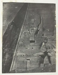Ibsamboul, Colosse oriental du Grand Spéos de Phrè, Nubie, 1849-1851, imprimé en 1852