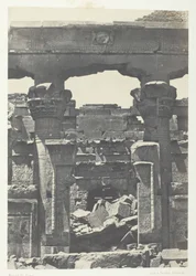 Kalabscheh, Porte du Pronaos, Nubie, 1849-1851, imprimé en 1852