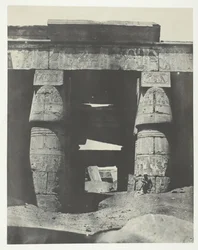 Karnak, Portique du Temple de Khons, Thèbes, 1849-1851, imprimé 1852