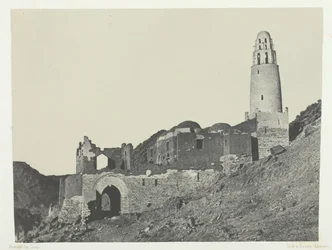 Mosquée de Bellal au village de Bab, Nubie, 1849-51, imprimé en 1852