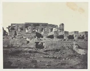 Palais de Karnak, entrée méridionale de la salle hypostyle ; Thèbes