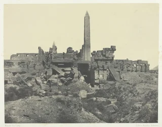 Palais de Karnak, Sanctuaire de Granit et Salle Hypostyle, Thèbes, 1849-51, imprimé en 1852