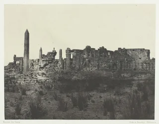 Palais de Karnak, vue générale des ruines, prise au nord, Thèbes, 1849-51, imprimé en 1852