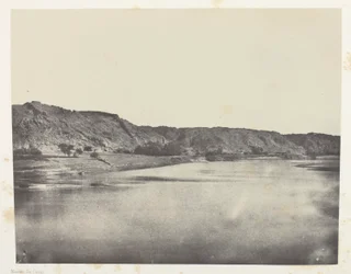 Rive orientale du Nil (village de Bab), vue prise au sud de Philoe; Nubie