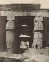 Thebes: Karnak, Portique de Temple de Khons,1850 (photo)