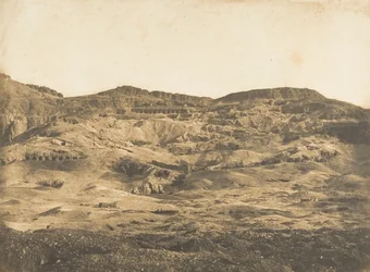 Vue générale de la Nécropole de Thèbes Gournah, 1849-50