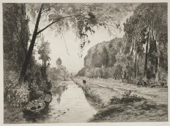 Canal à Pont-Sainte-Maxence, vers 1878