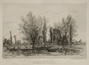 Dans les champs de Cénon, 1876