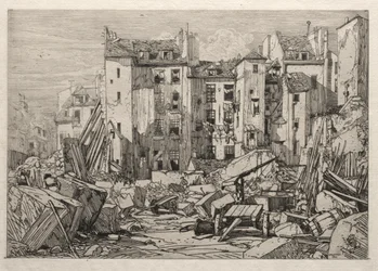 Démolition de vieilles maisons à Paris