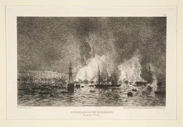 Incendie dans le port de Bordeaux
