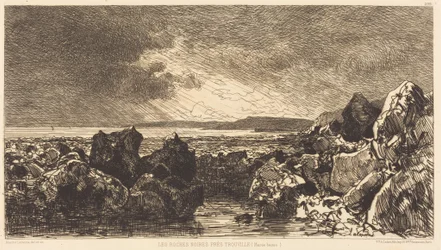 Les Roches noires près de Trouville (marée basse)