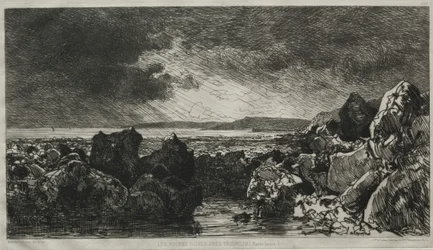 Les roches noires près de Trouville