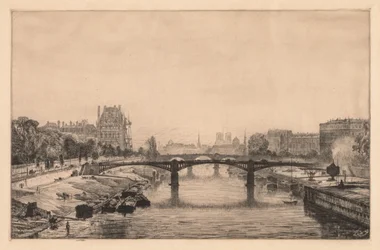 Paris, vue depuis le pont de la Concorde, 1866
