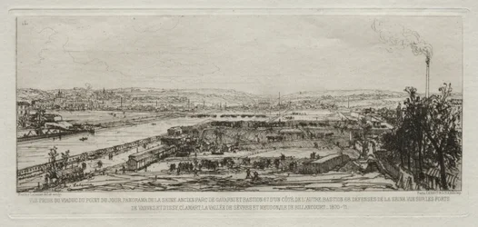 Vue depuis le Viaduc au Pont-du-Jour, Panorama de la Seine