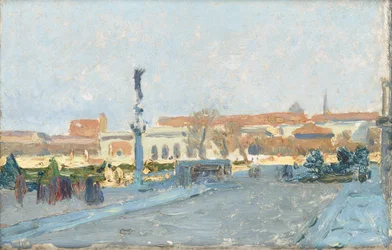 Vue de Vienne depuis la porte extérieure du château