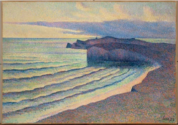Bord de mer en Normandie (huile sur toile)