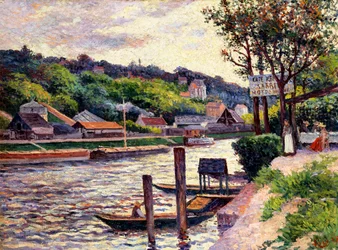Café en plein air sur les rives de l