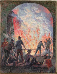 Aciéries (huile sur toile)