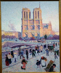 Le Quai Saint Michel et Notre Dame