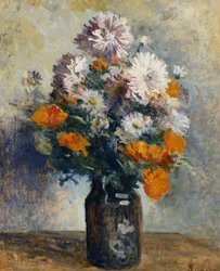 Vase de dahlias