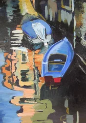 Reflets sur le canal des Blue Boats
