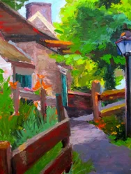 Un charmant sentier de jardin