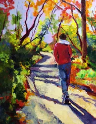 Promenade automnale haute en couleurs