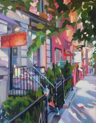 Les marches colorées de la ville