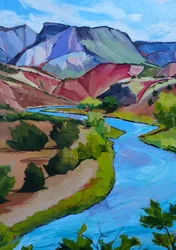 La vallée colorée de la rivière