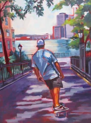 La vie urbaine en skateboard