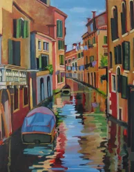 Reflets sur les canaux de Venise