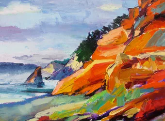 Des falaises côtières pleines de vie