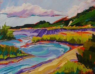 Paysage fluvial plein de vie