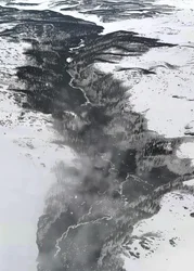La rivière sinueuse en hiver