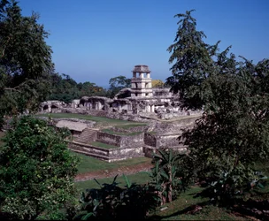 Civilisation précolombienne : vue du site de Palenque