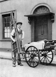 Laveur de vitres à Islington, Londres, 1926-1927