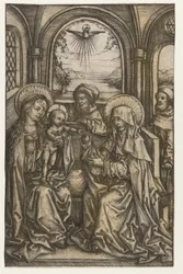 La Sainte Famille dans un espace voûté