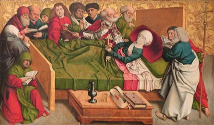 Mort de la Vierge, panneau central du soi-disant triptyque de Pretschlaipfer