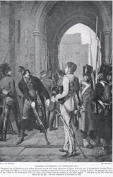 Le général Daumesnil à Vincennes, 1815, illustration de 