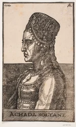 Portrait de sultane, profil vers la gauche : ACHADA SOLTANE