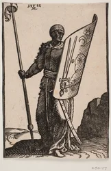 Guerrier avec lance et bouclier