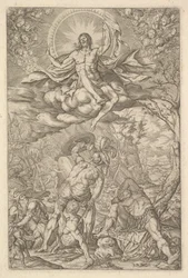 Résurrection du Christ, entouré d