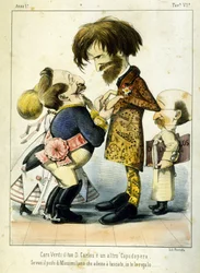 Caricature de Giuseppe Verdi et Napoléon III après l