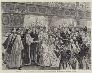 Mariage de M. Asquith, Secrétaire d