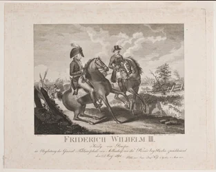 Frédéric-Guillaume II de Prusse et le maréchal général Möllendorf